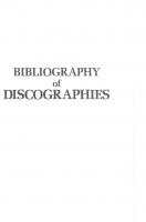 Bibliography of Discographies: Popular music
 0835210235, 9780835210232