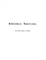 Bibliotheca Americana: a dictionary of books relating to America, from its discovery to the present time, Vol. 19
 dj52w515f