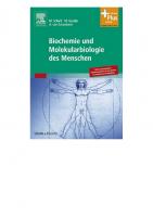 Biochemie und Molekularbiologie des Menschen: mit Zugang zum Elsevier-Portal
 3437436902, 9783437436901