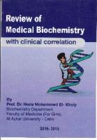Biochemistry Review Dr Hoda Alkholy
