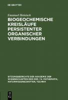 Biogeochemische Kreisläufe persistenter organischer Verbindungen: Dargestellt am Hexachlorbenzol [Reprint 2021 ed.]
 9783112504727, 9783112504710