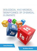 Biological and Medical Significance of Chemical Elements
 9789815179019