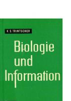 Biologie und Information - Eine Diskussion über Probleme der biologischen Thermodynamik