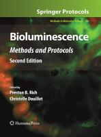 Bioluminescence: Methods and Protocols (Methods in Molecular Biology, 574) [2nd ed. 2009]
 1603273204, 9781603273206