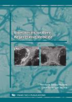 Biomaterials for Bone, Regenerative Medicine [1 ed.]
 9783038134428, 9780878491537