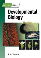 BIOS Instant Notes in Developmental Biology
 1859961533, 9781859961537