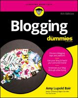 Blogging For Dummies [6th ed.]
 9781119257806