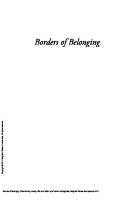 Borders of Belonging : Experiencing History, War and Nation at a Danish Heritage Site [1 ed.]
 9780857459770, 9780857459763