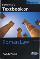 Borkowski's Textbook on Roman Law
 2014957918, 9780198736226