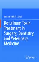 Botulinum Toxin Treatment in Surgery, Dentistry, and Veterinary Medicine [1st ed.]
 9783030506902, 9783030506919