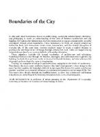 Boundaries of the City: The Architecture of Western Urbanism
 9781442623583