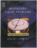 Boundary Value Problems and Partial Differential Equations, Student Solutions manual [5 ed.]
 978-0-12-088586-2