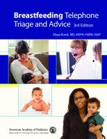 Breastfeeding telephone triage and advice [3 ed.]
 9781610021975, 1610021975