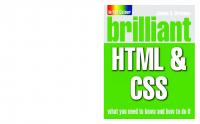 Brilliant HTML and CSS
 9780273721529, 0273721526