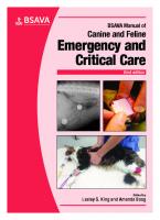 BSAVA Manual of Canine and Feline Emergency and Critical Care [3 ed.]
 1905319649, 9781905319640