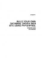 Build Your Own Database Driven Website Using PHP & MySQL [1st ed.]
 0957921802, 9780957921801