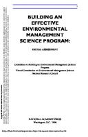 Building an Effective Environmental Management Science Program : Initial Assessment [1 ed.]
 9780309571623
