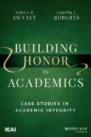 Building Honor in Academics: Case Studies in Academic Integrity
 1119880548, 9781119880547