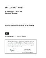 Building Trust for Business Success
 9781560525141