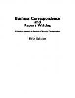 Business correspondence and report writing : a practical approach to business & technical communication [Fifth edition.]
 9789385965050, 9385965050