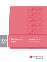 Business law [2nd edition.]
 9780409342970, 0409342971