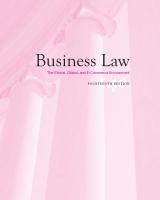 Business Law: The Ethical, Global, and E-Commerce Environment [14 ed.]
 0070167141, 9780070167148