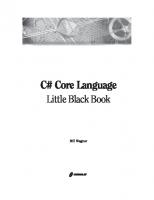 C# Core Language Little Black Book
 9781932111279