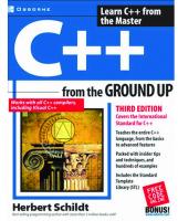 C++ from the Ground Up [3 ed.]
 0072228970, 9780072228977