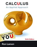 Calculus: An Applied Approach ) [9 ed.]
 1133109284, 9781133109280