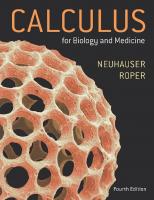 Calculus for Biology and Medicine 4th Edition [4th ed.]
 978-0134070049