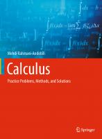 Calculus: Practice Problems, Methods, and Solutions
 3030649792, 9783030649791