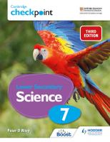 Cambridge Checkpoint Lower Secondary Science TextBook 7 [3 ed.]
 9781398300187, 9781398302129
