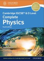 Cambridge IGCSE® & O Level Complete Physics Student Book Fourth Edition [4 ed.]
 9780739326756