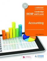 Cambridge IGCSE and O Level Accounting: Hodder Education Group
 1510421211, 9781510421219