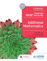 Cambridge IGCSE and O Level Additional Mathematics
 9781510420526, 1510420525