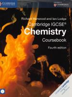 Cambridge IGCSE Chemistry Coursebook with CD-ROM [4 ed.]
 1107615038, 9781107615038