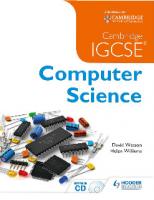 Cambridge IGCSE Computer Science
 1471809307, 9781471809309