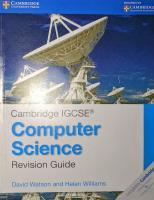 Cambridge IGCSE® Computer Science Revision Guide
 1107696348, 9781107696341
