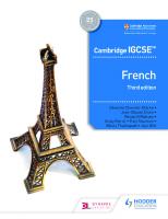 Cambridge IGCSE™ French Student Book Third Edition: Hodder Education Group
 1510447555, 9781510447554
