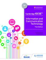 Cambridge IGCSE information and communication technology. [Third ed.]
 9781398318540, 139831854X