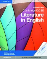 Cambridge IGCSE Literature in English
 9780521136105, 0521136105