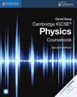 Cambridge IGCSE® Physics Coursebook with CD-ROM [2 ed.]
 1107614589, 9781107614581