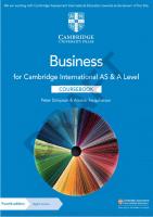 Cambridge International AS & A Level Business Coursebook with Digital Access (2 Years)
 9781108921220, 9781108925990, 9781108925983, 1108921221