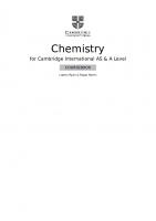 Cambridge International AS & A Level Chemistry Coursebook with Digital Access (2 Years) [3 ed.]
 1108863191, 9781108863193, 9781108797801, 9781108797818