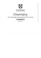 Cambridge International AS & A Level Chemistry Workbook with Digital Access (2 Years) [3 ed.]
 1108859054, 9781108859059