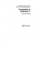 Cambridge International AS & A Level Mathematics: Probability & Statistics 1 Practice Book
 9781108444903