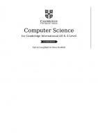Cambridge International AS and A Level Computer Science Coursebook [2 ed.]
 1108700411, 9781108733755, 9781108568326, 9781108700412, 9781108700399