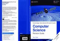 Cambridge International AS and A Level Computer Science Revision Guide (Cambridge International Examinations)
 9781107547544, 1107547547