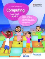 Cambridge Primary Computing Learner's Book Stage 2
 9781398368576, 1398368571