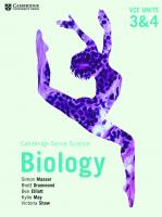 Cambridge Senior Science: Biology VCE Units 3 & 4 [New ed.]
 9781108894623, 1108894623